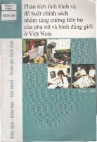 Phân tích tình hình và đề xuất chính sách nhằm tăng cường tiến bộ của phụ nữ và bình đẳng giới ở Việt Nam